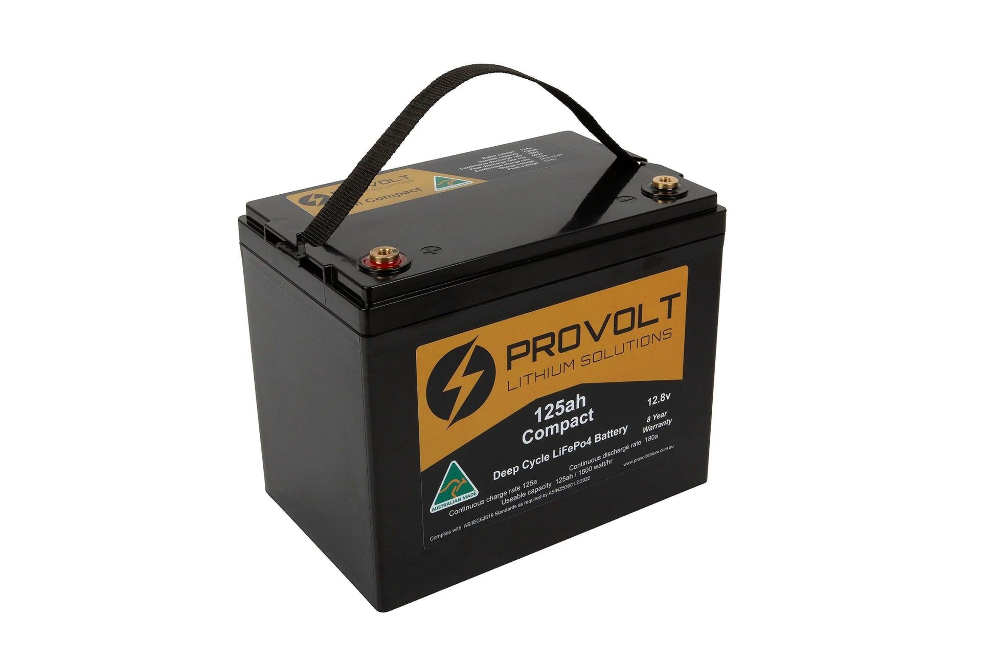Provolt Compact 125ah Deep Cycle Lithium Battery Compact 12v Lithium Battery