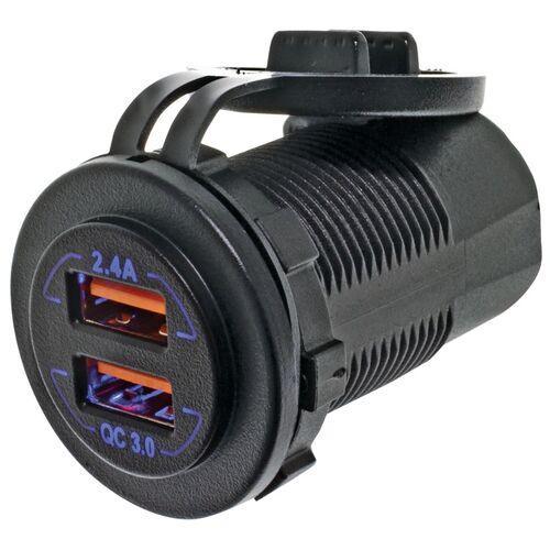 Quick Charge Dual USB Socket - Aux 12v Socket - Hulk 4x4