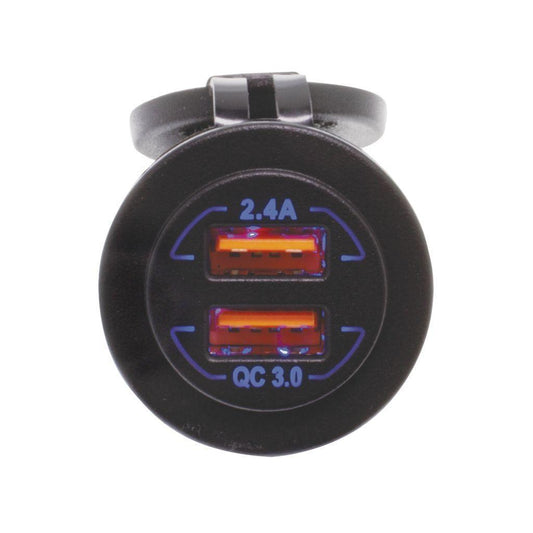 Quick Charge Dual USB Socket - Aux 12v Socket - Hulk 4x4