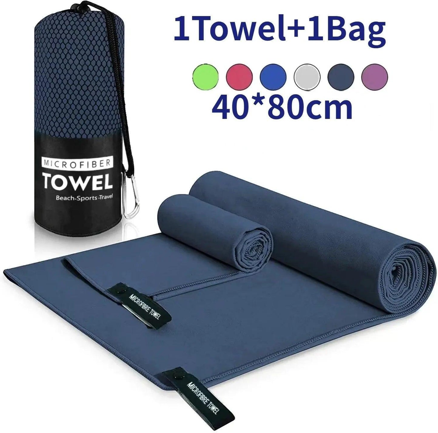 Quick-Drying Sports Towel 40x80CM Blue Grey Green Orange Swimming Gym Fitness Camping Running Beach Washcloth Towels Microfibre Towel