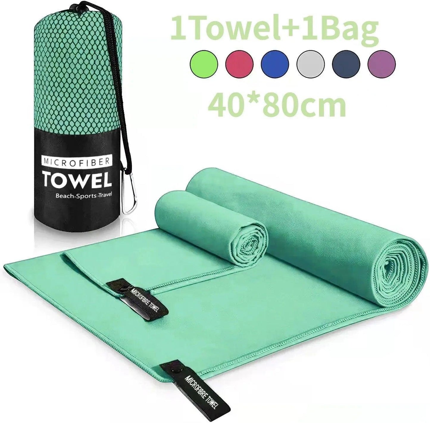 Quick-Drying Sports Towel 40x80CM Blue Grey Green Orange Swimming Gym Fitness Camping Running Beach Washcloth Towels Microfibre Towel