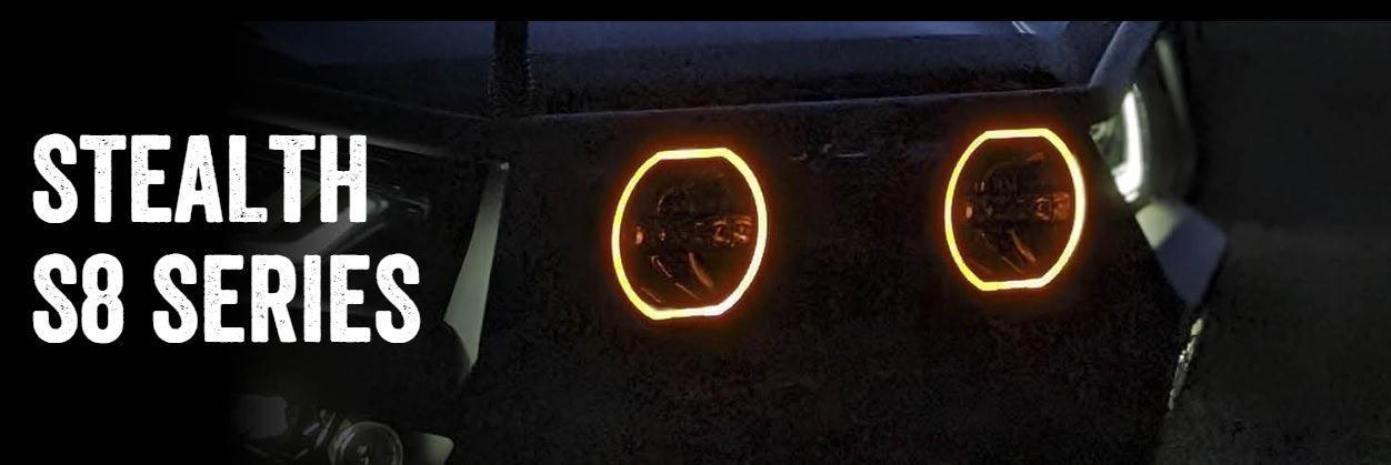RoadVision 8" LED Driving Light Combo Beam S8 Stealth (PAIR) Inc Harness