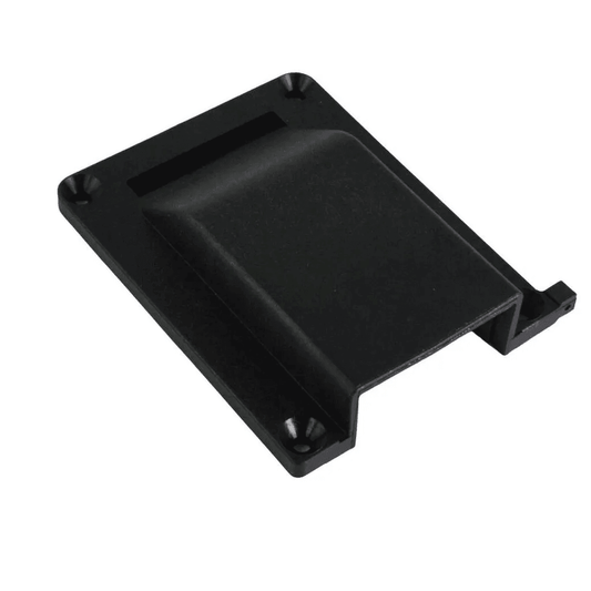 Slimline Single Surface Mount 50A Anderson Plug Housing Black - Anderson Surface Mount - Open Cut Off - Grid