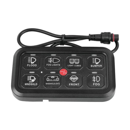 SMART 8 SWITCH PANEL - BLUE BACKLIT PANEL - Switch Panel - Hulk 4x4