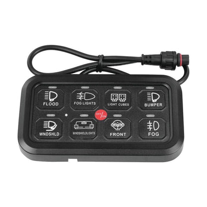 SMART 8 SWITCH PANEL - BLUE BACKLIT PANEL Switch Panel