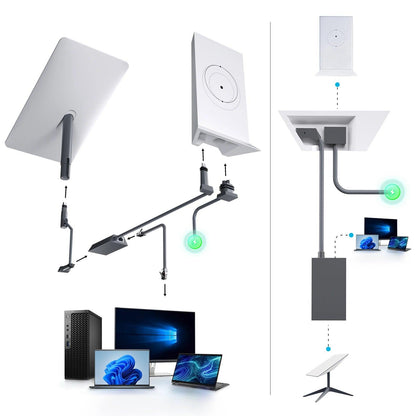 Starlink Ethernet Adapter V2,Satellite Internet V2 for Rectangle Dish Gen2,Satellite Internet Compatible RJ45 Wired External Starlink Cables & Adaptors