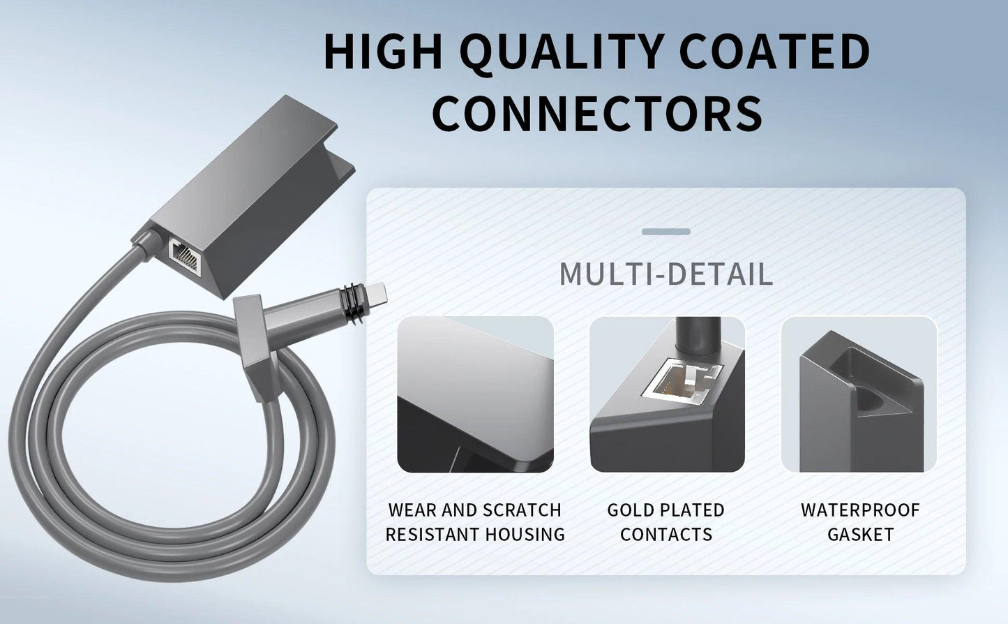 Starlink Ethernet Adapter V2,Satellite Internet V2 for Rectangle Dish Gen2,Satellite Internet Compatible RJ45 Wired External Starlink Cables & Adaptors