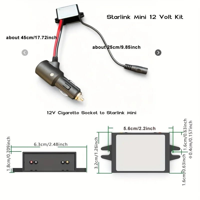 Starlink Mini 12V Car Adapter Step-Up To 30V 3.5A DC Output is suitable for Vehicle/RV Starlink Power Supply Converter Starlink 12v to 30v Booster