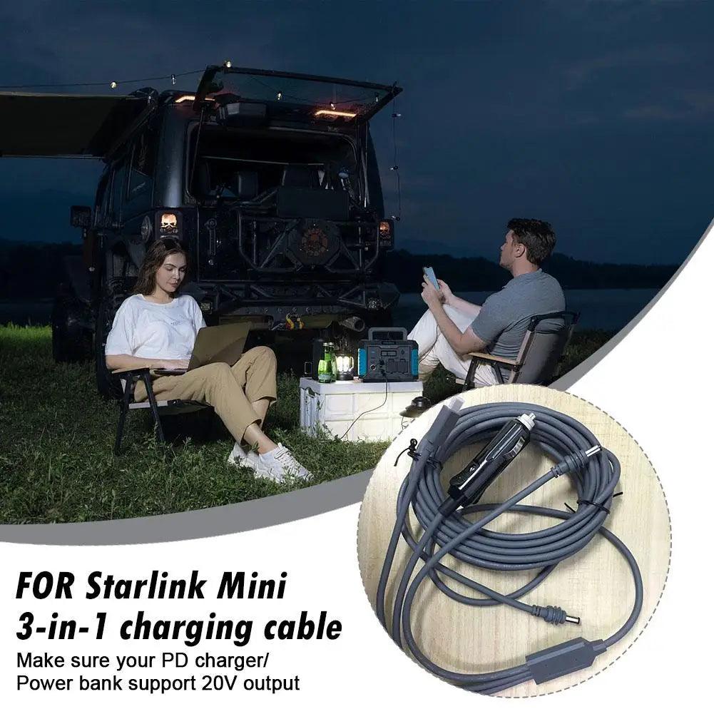 Starlink Mini 3-in-1 To DC Power Cable,Mini Type-c Charging Cable Three-in-one To DC Power Starlink Cables & Adaptors