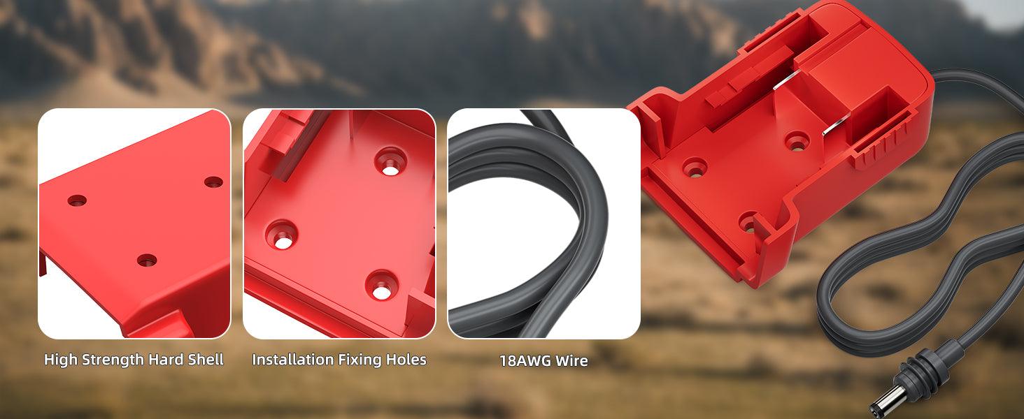 Starlink Mini Power Cable 1M for Milwaukee Battery Starlink Mini Milwaukee Charger Adapter to DC Power 18AWG Cable Cord Plug Starlink Cables & Adaptors