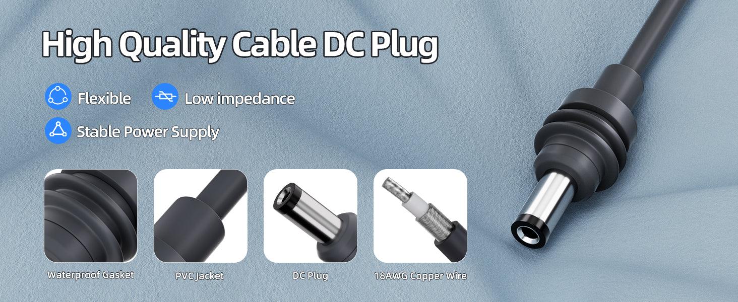 Starlink Mini Power Cable 1M for Milwaukee Battery Starlink Mini Milwaukee Charger Adapter to DC Power 18AWG Cable Cord Plug Starlink Cables & Adaptors