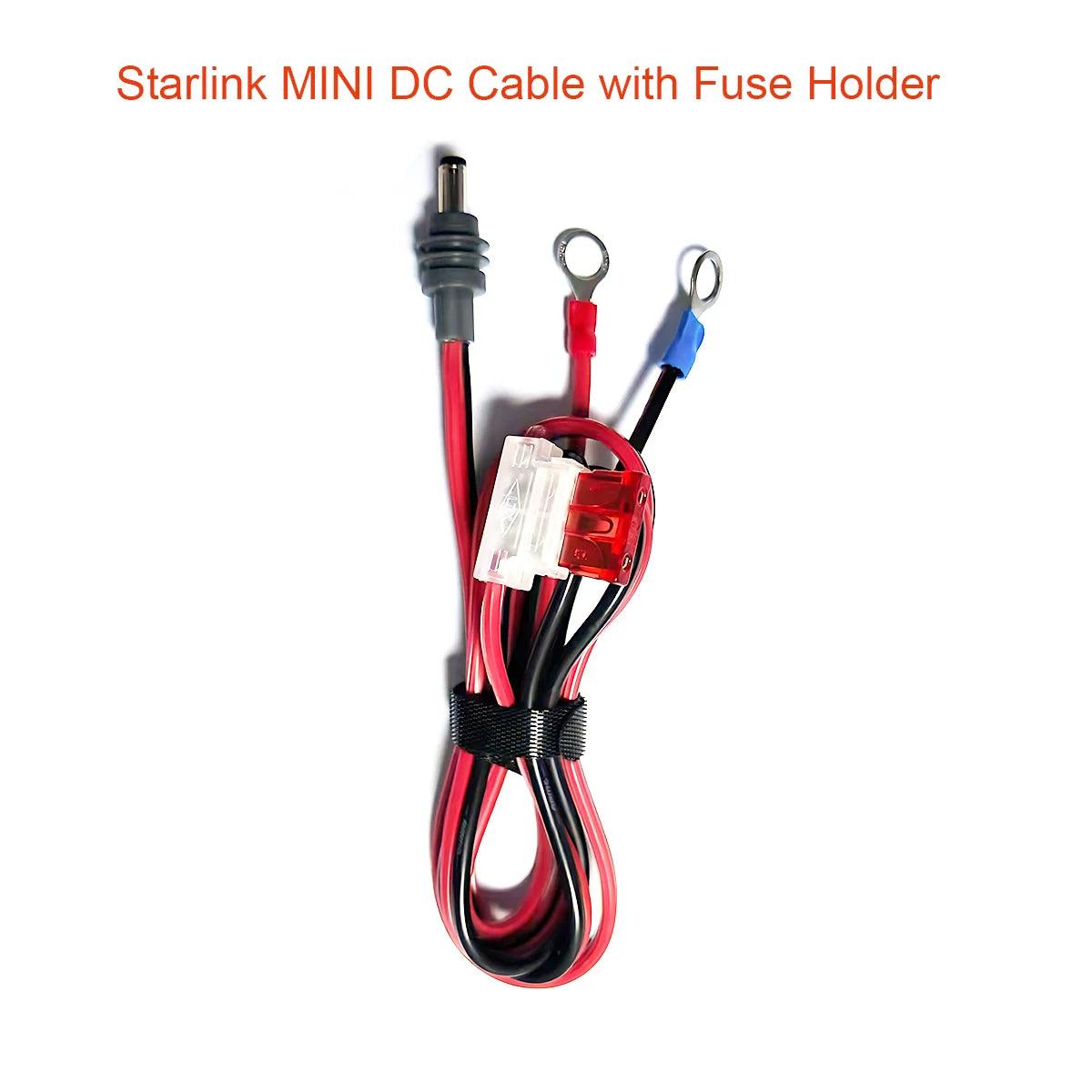 Starlink Mini Power Cable Wiring Harness with Automotive Fuse Holder ATC/ATO DC Plug 14AWG Starlink Cables & Adaptors