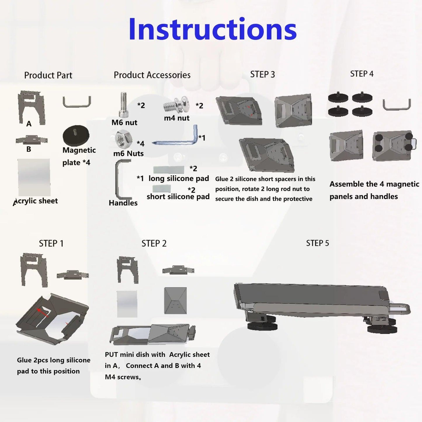 Starlink Mini Roof Mount, Starlink Mini Mounting Kit, Starlink Mini Magnetic Mount with a Protective Acrylic Shell 