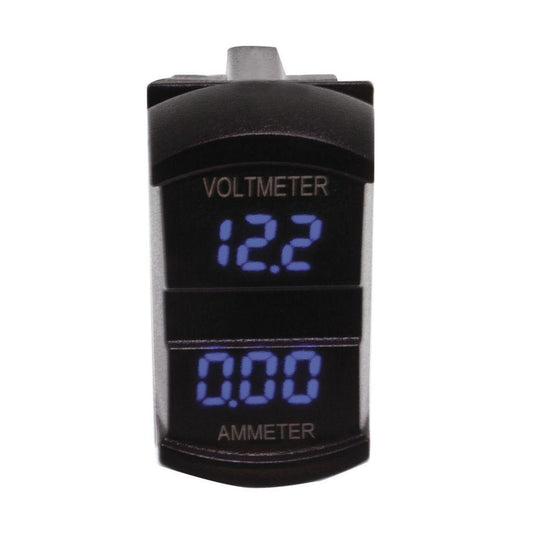 Switch Size Dual Voltmeter & Ammeter - Aux 12v Socket - Hulk 4x4
