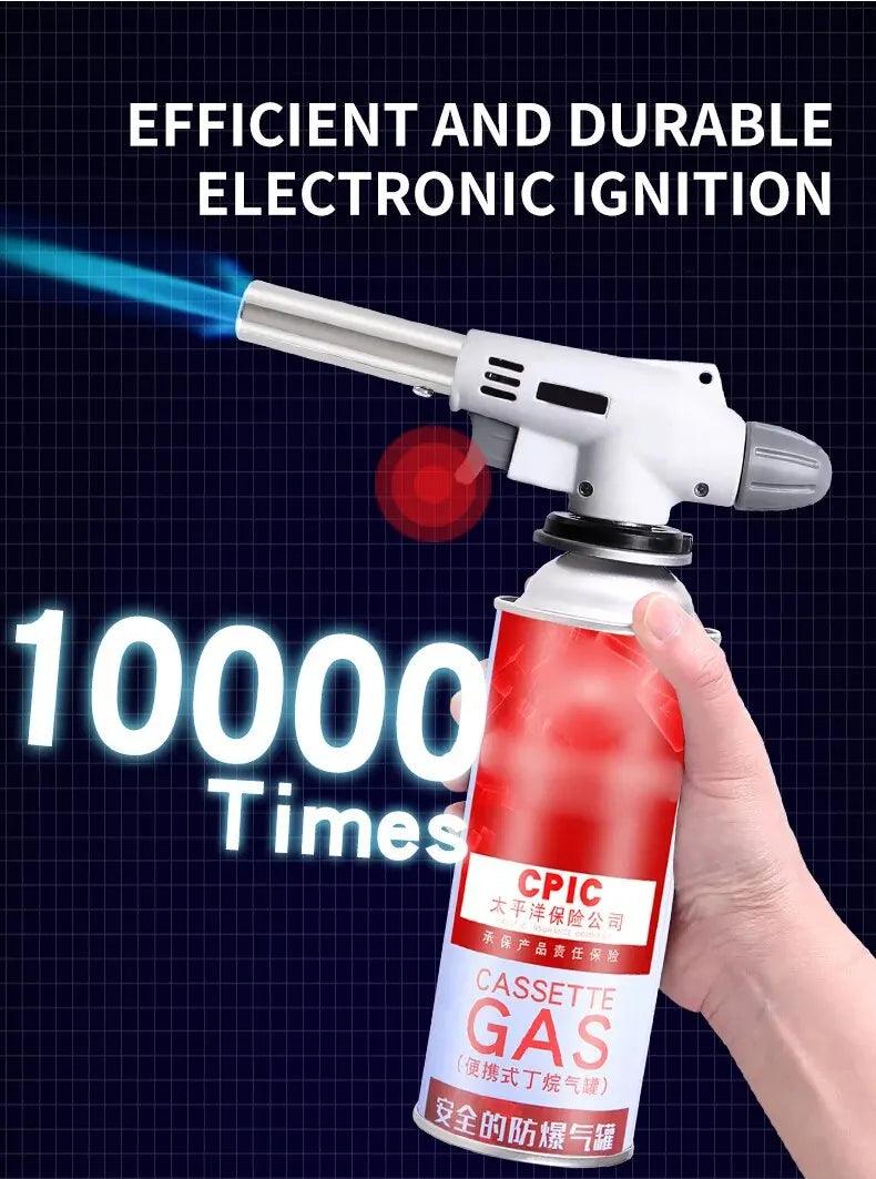 Torch Cooking AutoIgnition Butane Gas Welding-Burner Welding Gas Burner Flame Gas Torch Flame Gun Blow for BBQ Camping Cooking Butane Torch