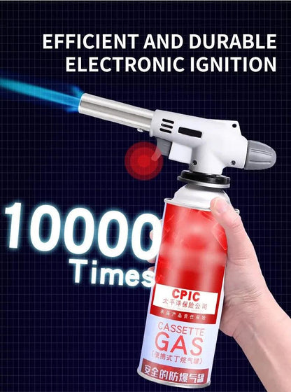 Torch Cooking AutoIgnition Butane Gas Welding-Burner Welding Gas Burner Flame Gas Torch Flame Gun Blow for BBQ Camping Cooking Butane Torch
