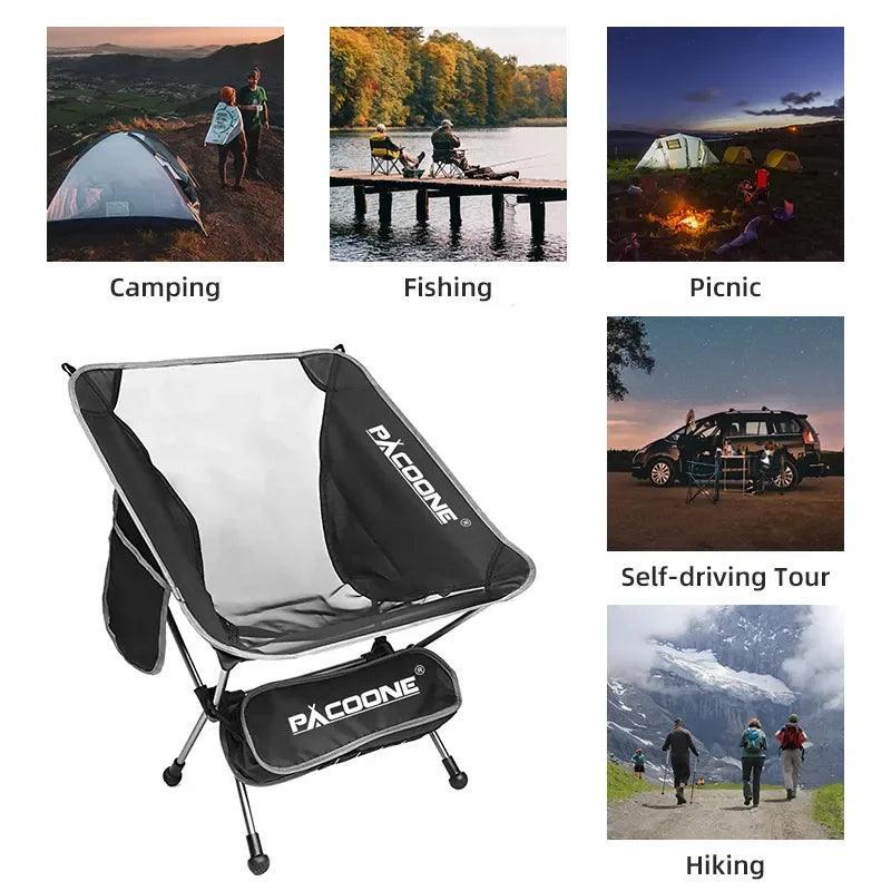 Travel Ultralight Folding Aluminum Chair Superhard High Load Outdoor Camping Portable Beach Hiking Picnic Seat Fishing Chair Camp Chairs