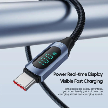 Type C to Type C Cable 100W PD Fast Charging Charger USB C to USB C Display Cable For Xiaomi POCO F3 Realme Macbook iPad - Charging Cable - Open Cut Off - Grid
