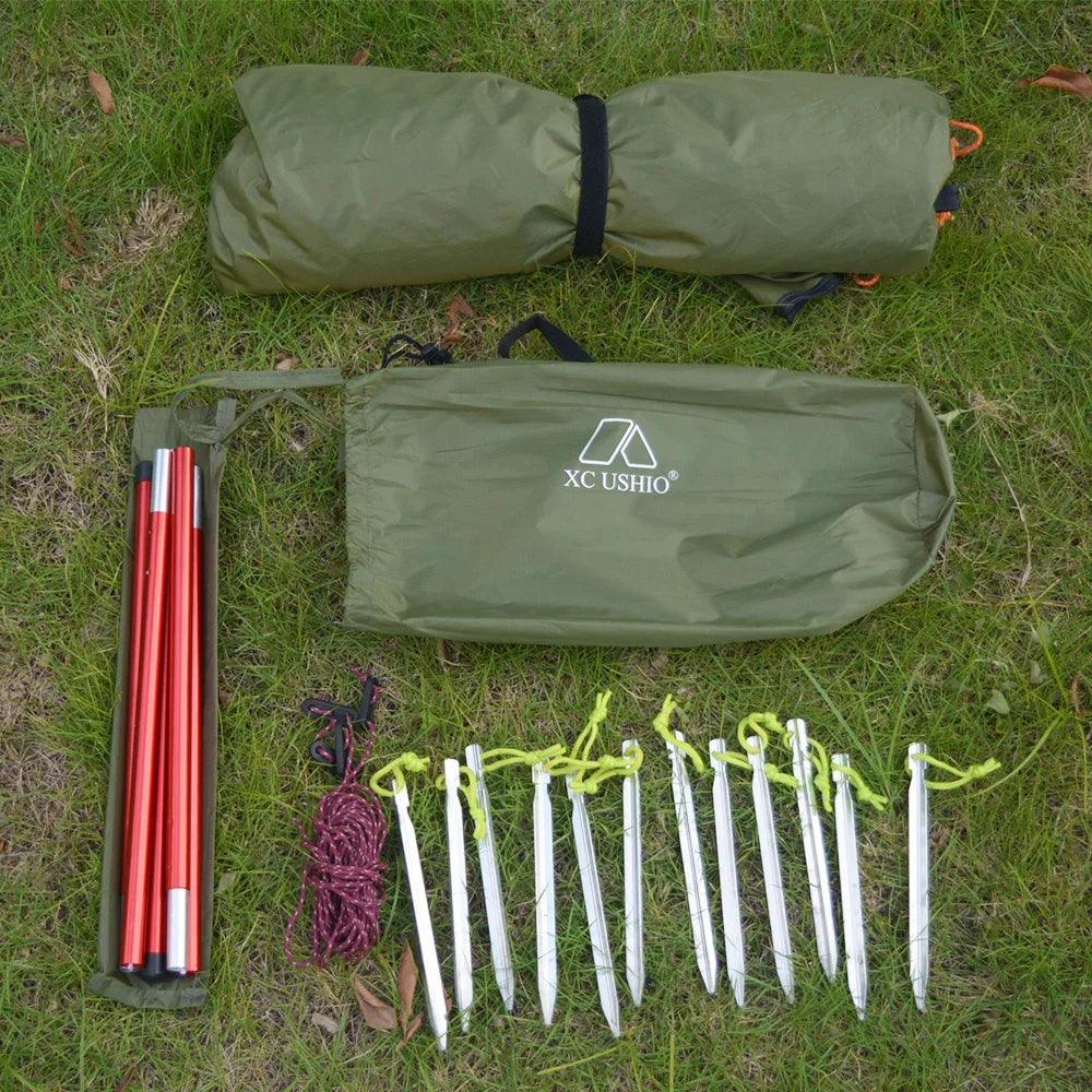 Ultralight Outdoor Camping Pyramid Tent Backpacking Hiking Tents For 1-2 Person Outdoor Camping Tent with Chimney Hole Camping Tent