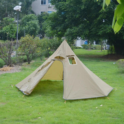 Ultralight Outdoor Camping Pyramid Tent Backpacking Hiking Tents For 1-2 Person Outdoor Camping Tent with Chimney Hole Camping Tent