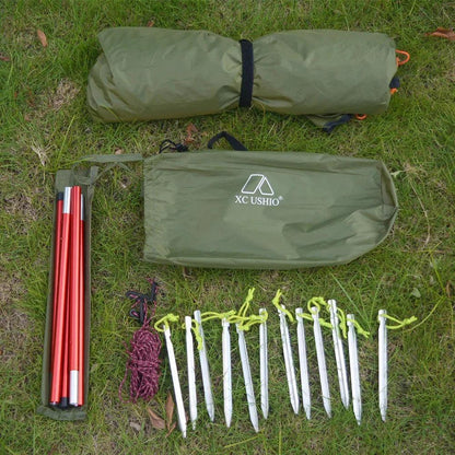 Ultralight Outdoor Camping Pyramid Tent Backpacking Hiking Tents For 1-2 Person Outdoor Camping Tent with Chimney Hole Camping Tent