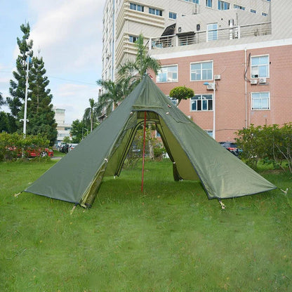 Ultralight Outdoor Camping Pyramid Tent Backpacking Hiking Tents For 1-2 Person Outdoor Camping Tent with Chimney Hole Camping Tent