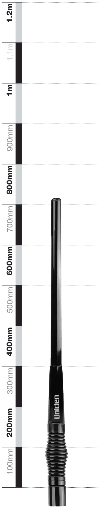 UNIDEN Antenna ATX970S Fibreglass Raydome - BLACK - UHF Aerial - Uniden