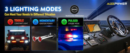 Universal RGB 4 Gang LED Switch Panel Lights On-Off Electronic Power Relay Control System for Cars SUV CAMPER RV MARINE Switch Panel