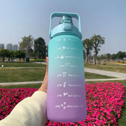 Water Bottle Motivational Drinking Bottle Sports Water Bottle With Time Marker Portable Reusable Plastic Cups Outdoor Travel Gym Water Bottle