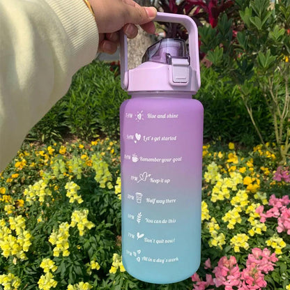 Water Bottle Motivational Drinking Bottle Sports Water Bottle With Time Marker Portable Reusable Plastic Cups Outdoor Travel Gym Water Bottle