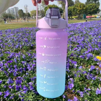 Water Bottle Motivational Drinking Bottle Sports Water Bottle With Time Marker Portable Reusable Plastic Cups Outdoor Travel Gym Water Bottle