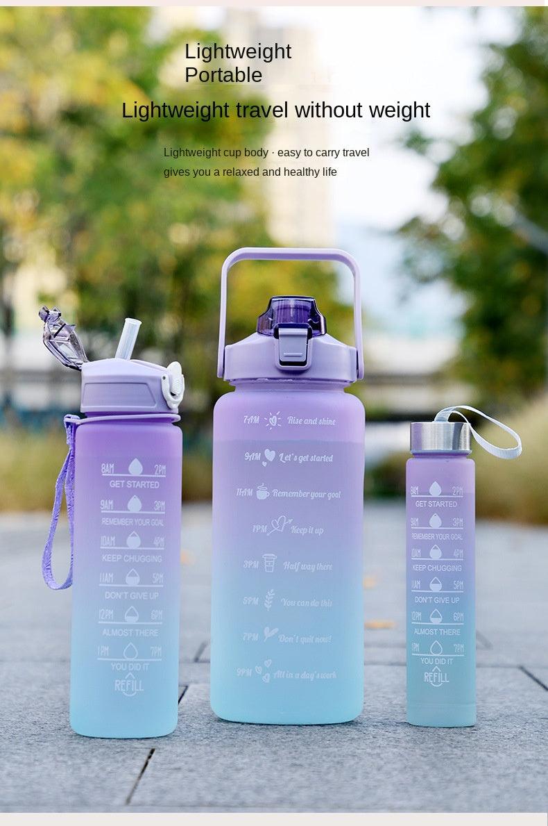 Water Bottle Motivational Drinking Bottle Sports Water Bottle With Time Marker Portable Reusable Plastic Cups Outdoor Travel Gym Water Bottle