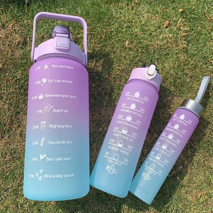 Water Bottle Motivational Drinking Bottle Sports Water Bottle With Time Marker Portable Reusable Plastic Cups Outdoor Travel Gym Water Bottle