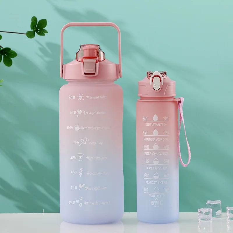 Water Bottle Motivational Drinking Bottle Sports Water Bottle With Time Marker Portable Reusable Plastic Cups Outdoor Travel Gym Water Bottle