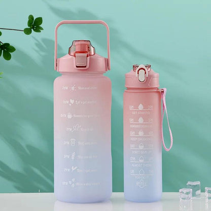Water Bottle Motivational Drinking Bottle Sports Water Bottle With Time Marker Portable Reusable Plastic Cups Outdoor Travel Gym Water Bottle