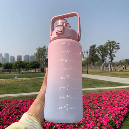 Water Bottle Motivational Drinking Bottle Sports Water Bottle With Time Marker Portable Reusable Plastic Cups Outdoor Travel Gym Water Bottle