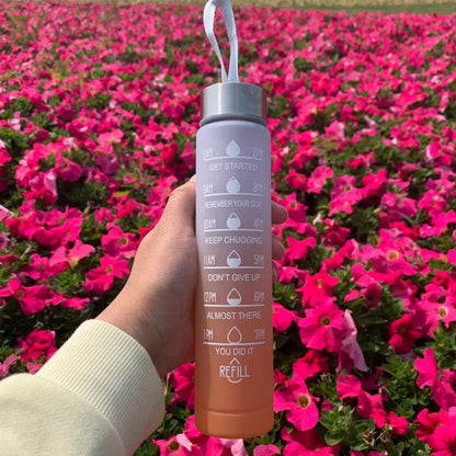 Water Bottle Motivational Drinking Bottle Sports Water Bottle With Time Marker Portable Reusable Plastic Cups Outdoor Travel Gym Water Bottle