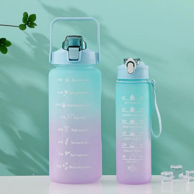Water Bottle Motivational Drinking Bottle Sports Water Bottle With Time Marker Portable Reusable Plastic Cups Outdoor Travel Gym Water Bottle