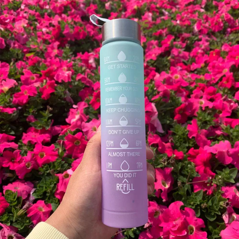 Water Bottle Motivational Drinking Bottle Sports Water Bottle With Time Marker Portable Reusable Plastic Cups Outdoor Travel Gym Water Bottle