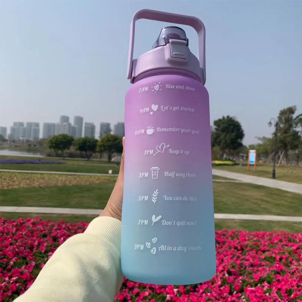 Water Bottle Motivational Drinking Bottle Sports Water Bottle With Time Marker Portable Reusable Plastic Cups Outdoor Travel Gym Water Bottle