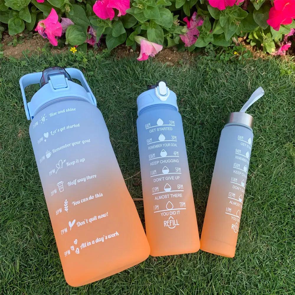 Water Bottle Motivational Drinking Bottle Sports Water Bottle With Time Marker Portable Reusable Plastic Cups Outdoor Travel Gym Water Bottle