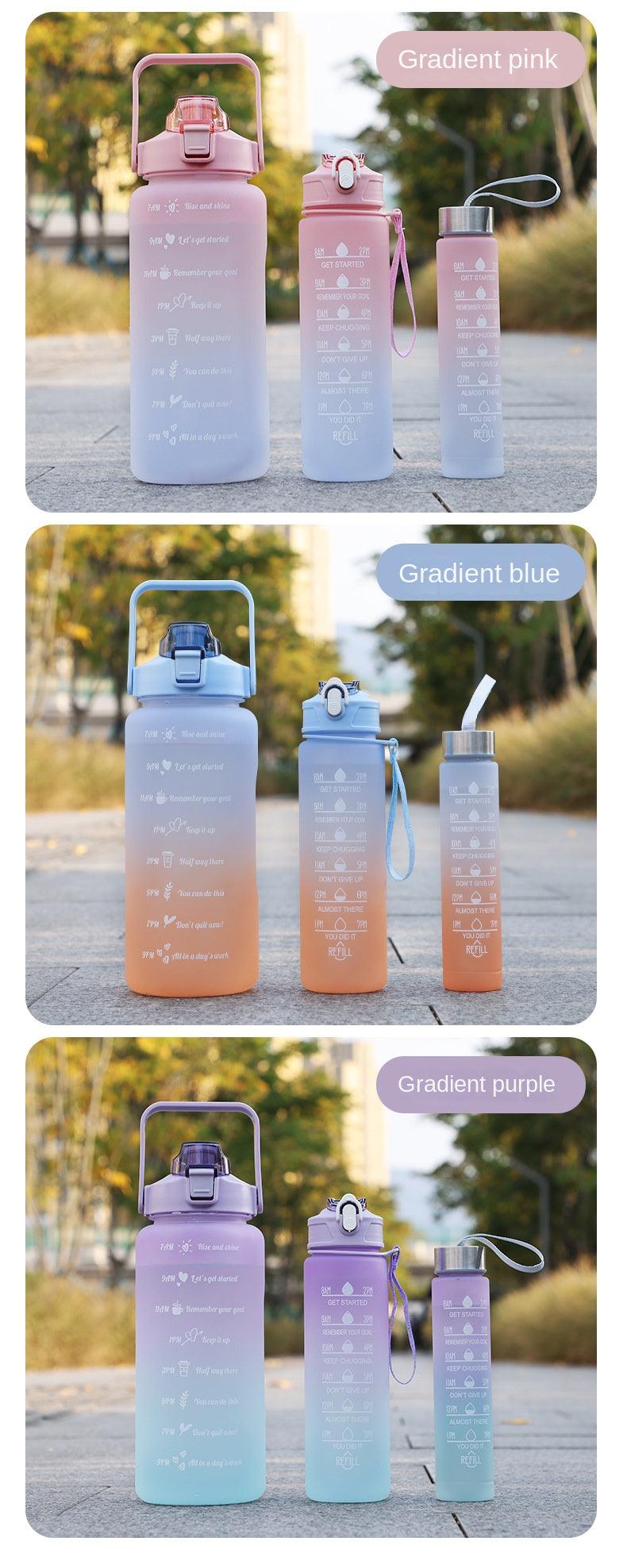Water Bottle Motivational Drinking Bottle Sports Water Bottle With Time Marker Portable Reusable Plastic Cups Outdoor Travel Gym Water Bottle