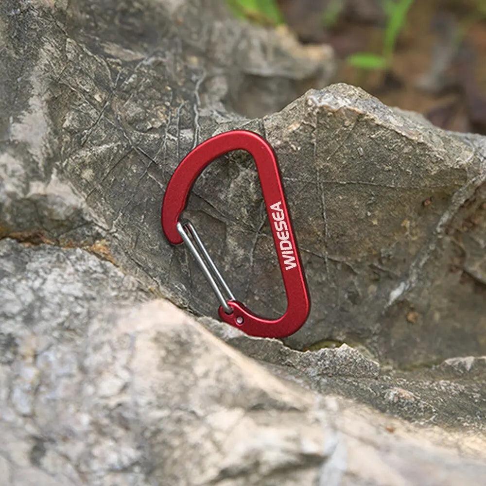 Widesea 4pcs Camping Hiking Mountaineering Buckle Aluminium Alloy Cord Buckles Equipment Outdoor Tents Accessory Carrabean