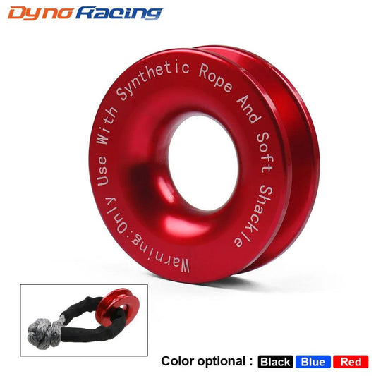 Winch Snatch Recovery Ring for Soft Shackle ATV UTV Rcovery 41000 lb Trucks Loop Snatch Block Off Road Winch Pulley Cable Hook - Snatch Recovery Ring - Open Cut Off - Grid