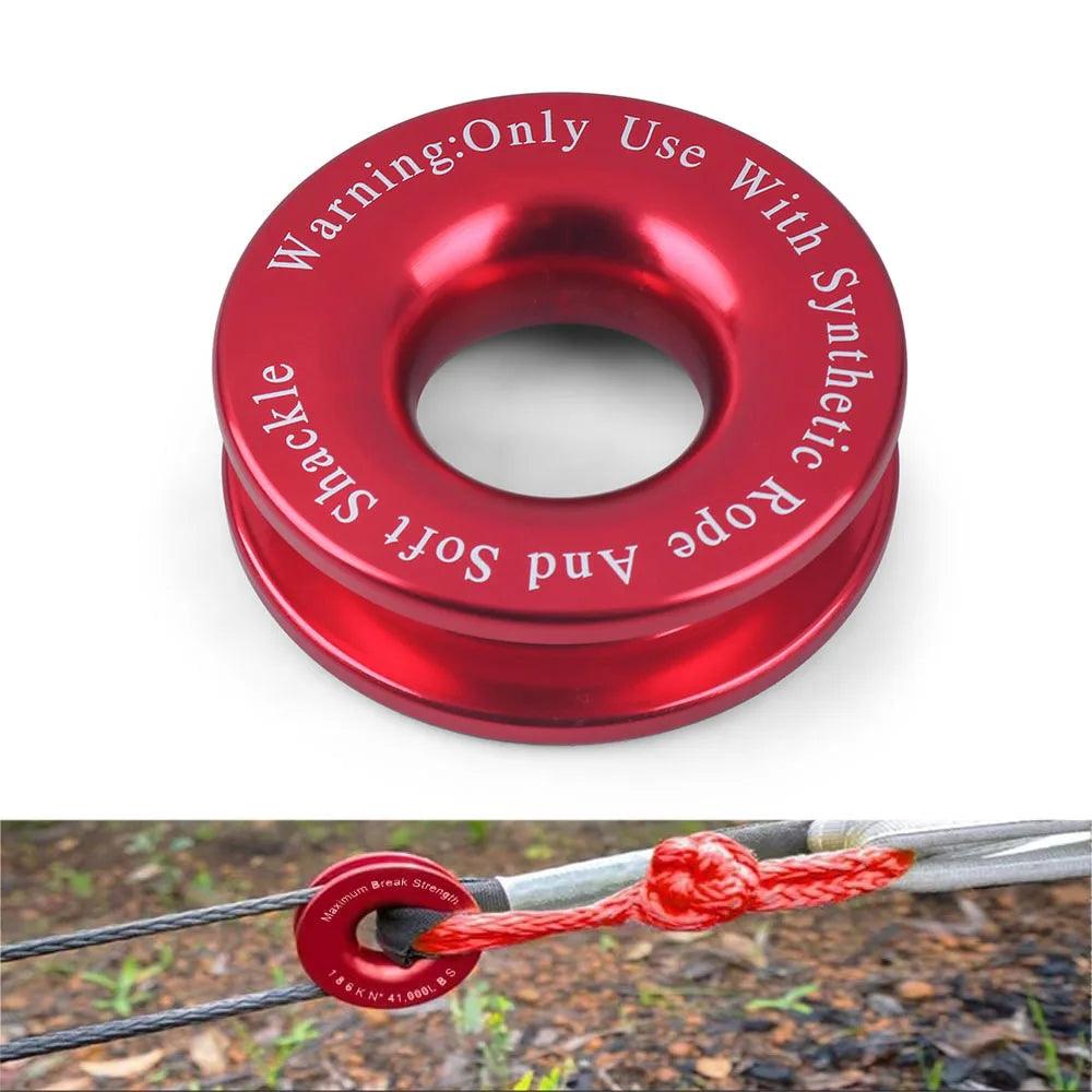 Winch Snatch Recovery Ring for Soft Shackle ATV UTV Rcovery 41000 lb Trucks Loop Snatch Block Off Road Winch Pulley Cable Hook Snatch Recovery Ring