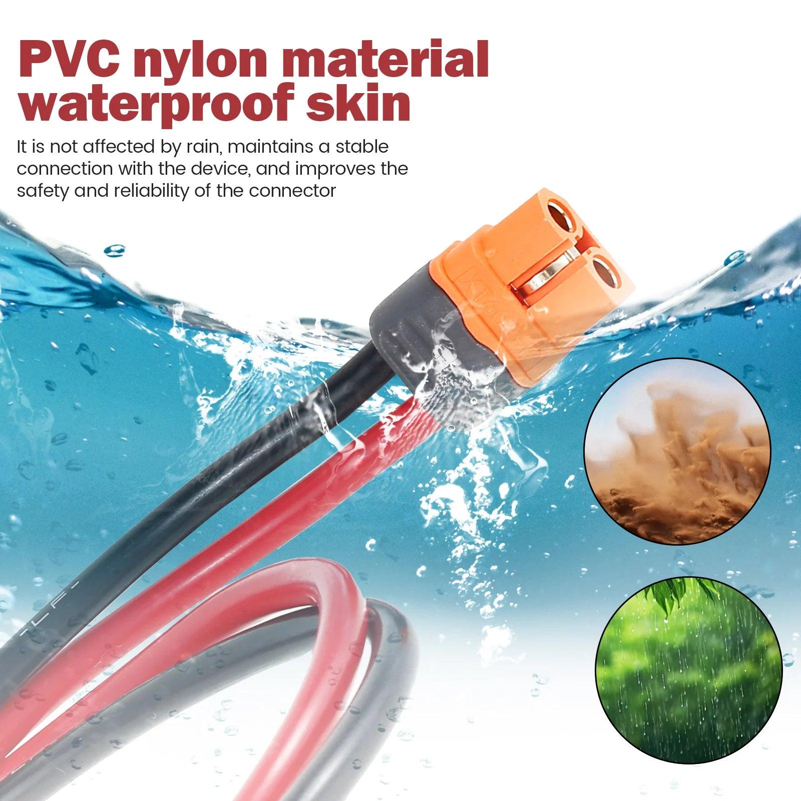 XT60i to O Ring Terminal Cable 10 AWG XT60i Female to O Ring Connector XT60i-F Extension Cable for Power Solar Solar Cable