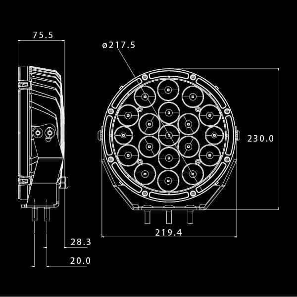 Raptor 120 LED 9″ Driving Light (Pair) Driving Lights